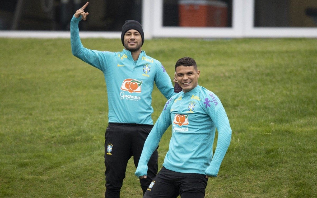 Neymar e Thiago Silva
 - Lucas Figueiredo/CBF