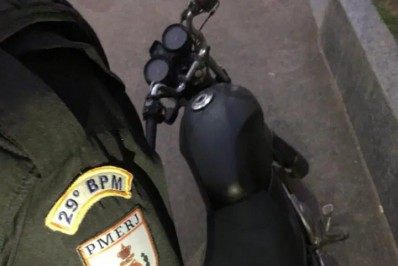 Moto furtada em Itaperuna é recuperada pelo 29° BPM em Bom Jesus do Itabapoana