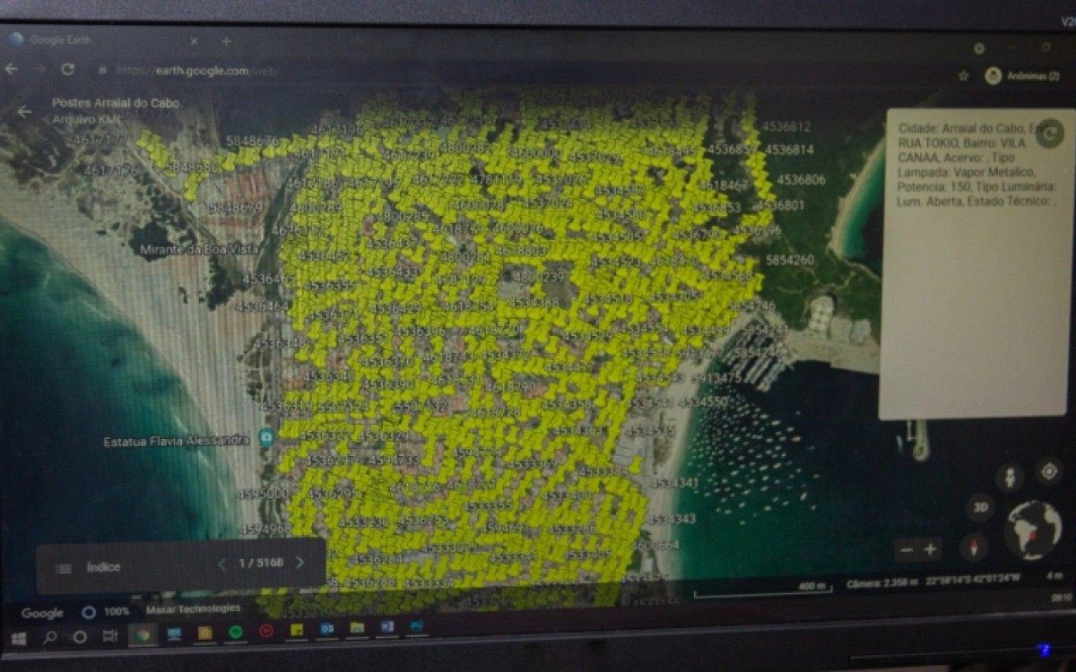 Munic&iacute;pio catalogou pontos de ilumina&ccedil;&atilde;o pela regi&atilde;o central e nos distritos