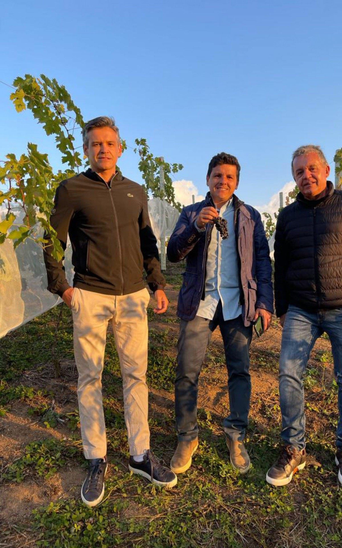 Bernardo Eloy, Jose Carlos Eloy (filho) e Jose Carlos Eloy: empres&aacute;rios do setor imobili&aacute;rio criaram projeto de uma vin&iacute;cola, paix&atilde;o da fam&iacute;lia, na Regi&atilde;o Serrana