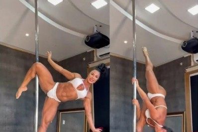 Gracyanne Barbosa surpreende com desafio no pole dance