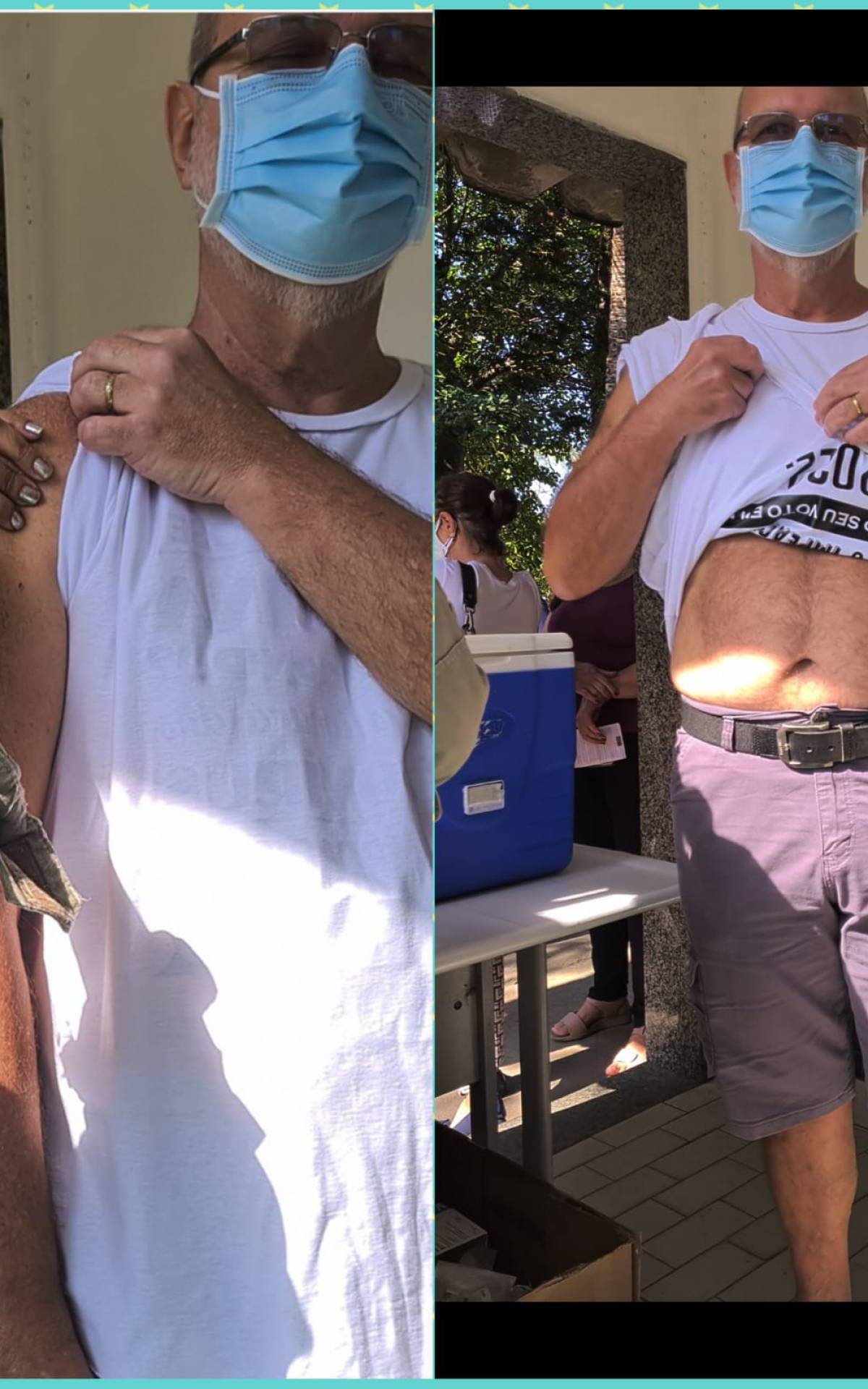 Casal &eacute; impedido de tomar vacina por vestir camisa contra Bolsonaro