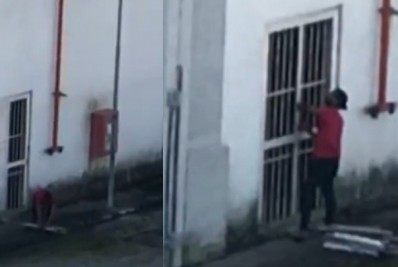 Homem é flagrado furtando placas de metal em subestação da Light na Gardênia Azul