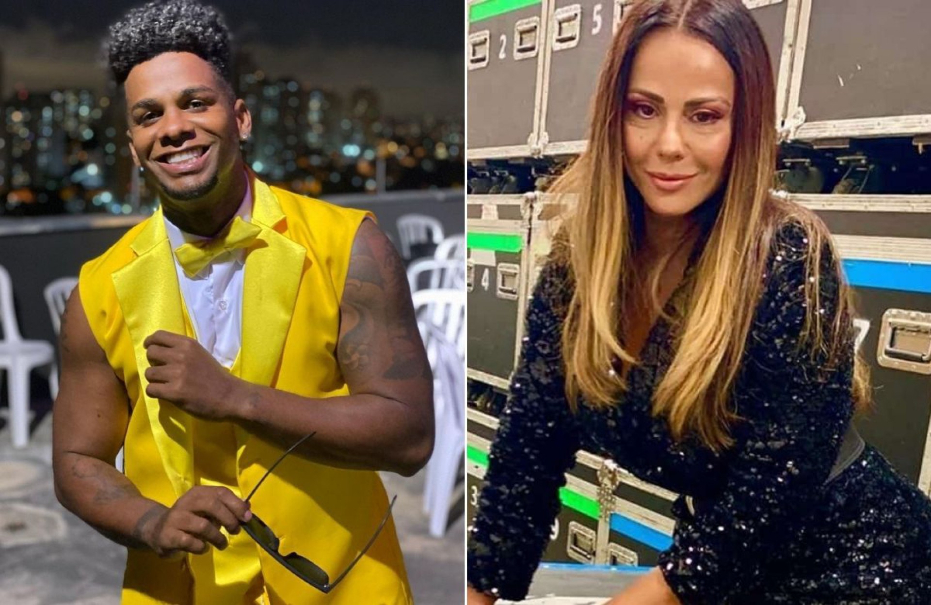 Adeilton Ribeiro e Viviane Araújo - Reprodução/Montagem