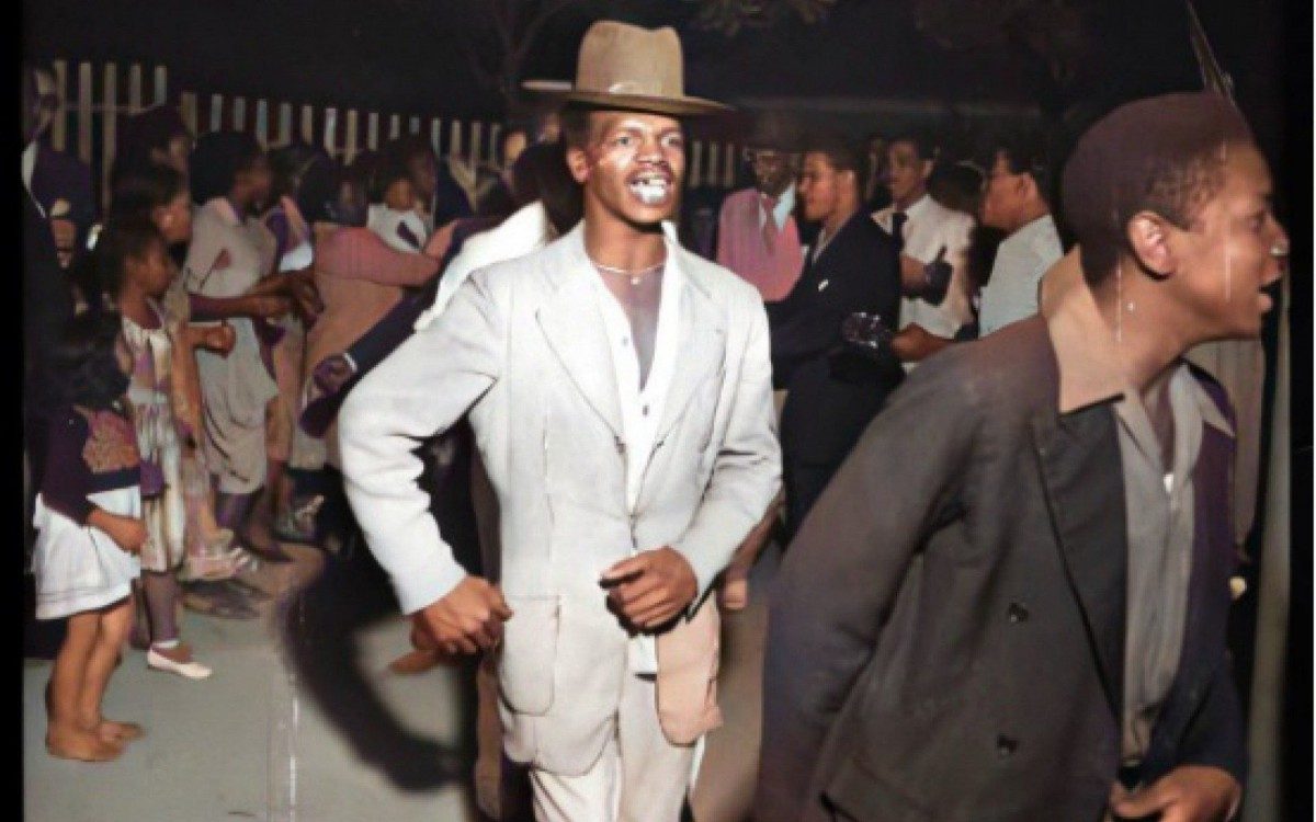 Paulo Miranda nos ensaios da Portela para o carnaval de 1954