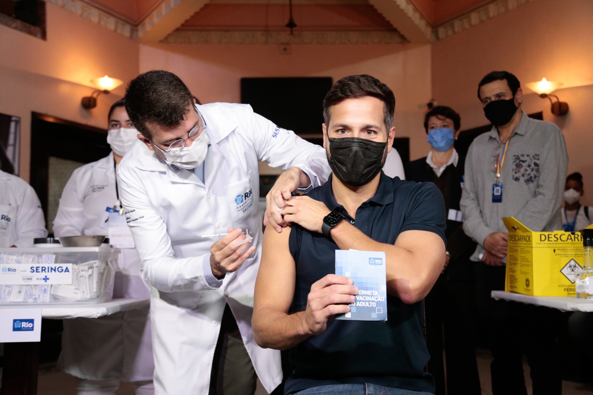 Teatro Municipal Carlos Gomes é mais um ponto de vacinação contra a covid-19 no Rio - Divulgação/Prefeitura do Rio