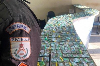 Polícia Militar apreende grande quantidade de drogas em Magé