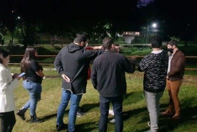 Poder público vistoria lagos no Parque São Vicente para preparação de trabalho de desassoreamento