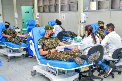 Exército faz campanha para incentivar doação de sangue