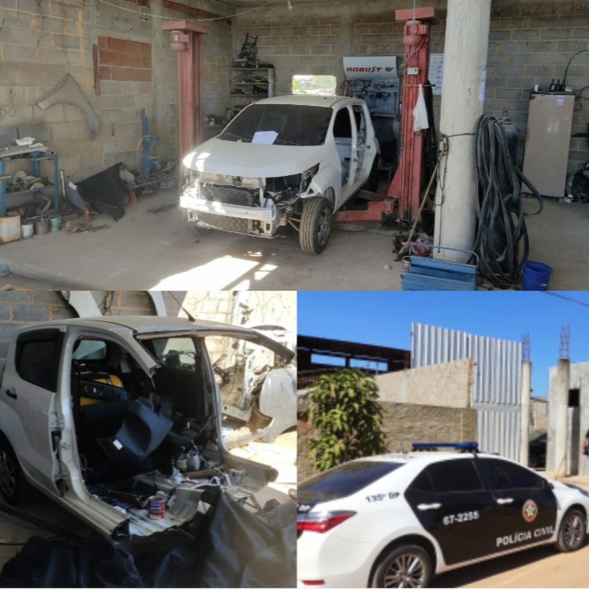 Itaocara: A&ccedil;&atilde;o da 135&ordf; DP flagra desmanche, apreende carro furtado e prende suspeito