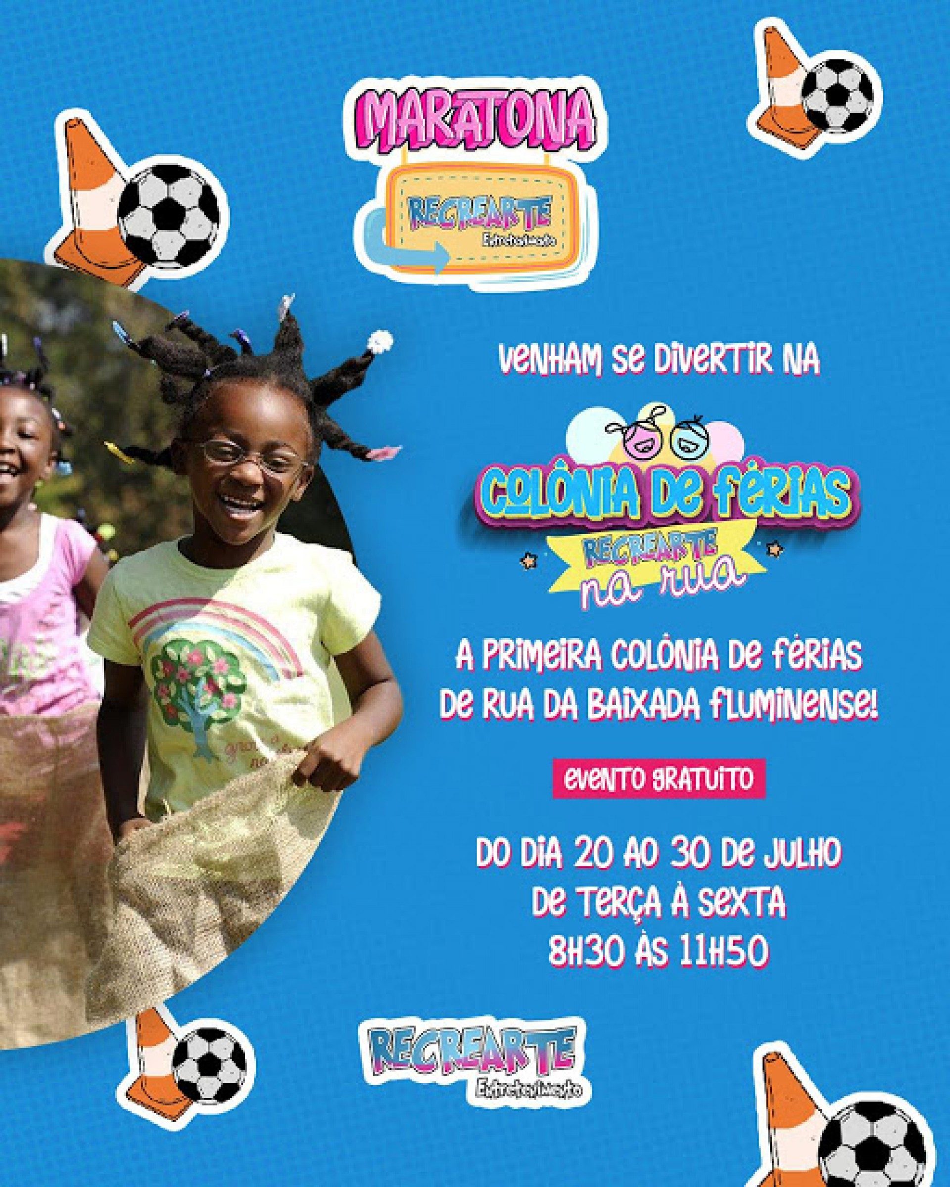 A Col&ocirc;nia de F&eacute;rias acontece de 20 a 30 de julho - Divulga&ccedil;&atilde;o