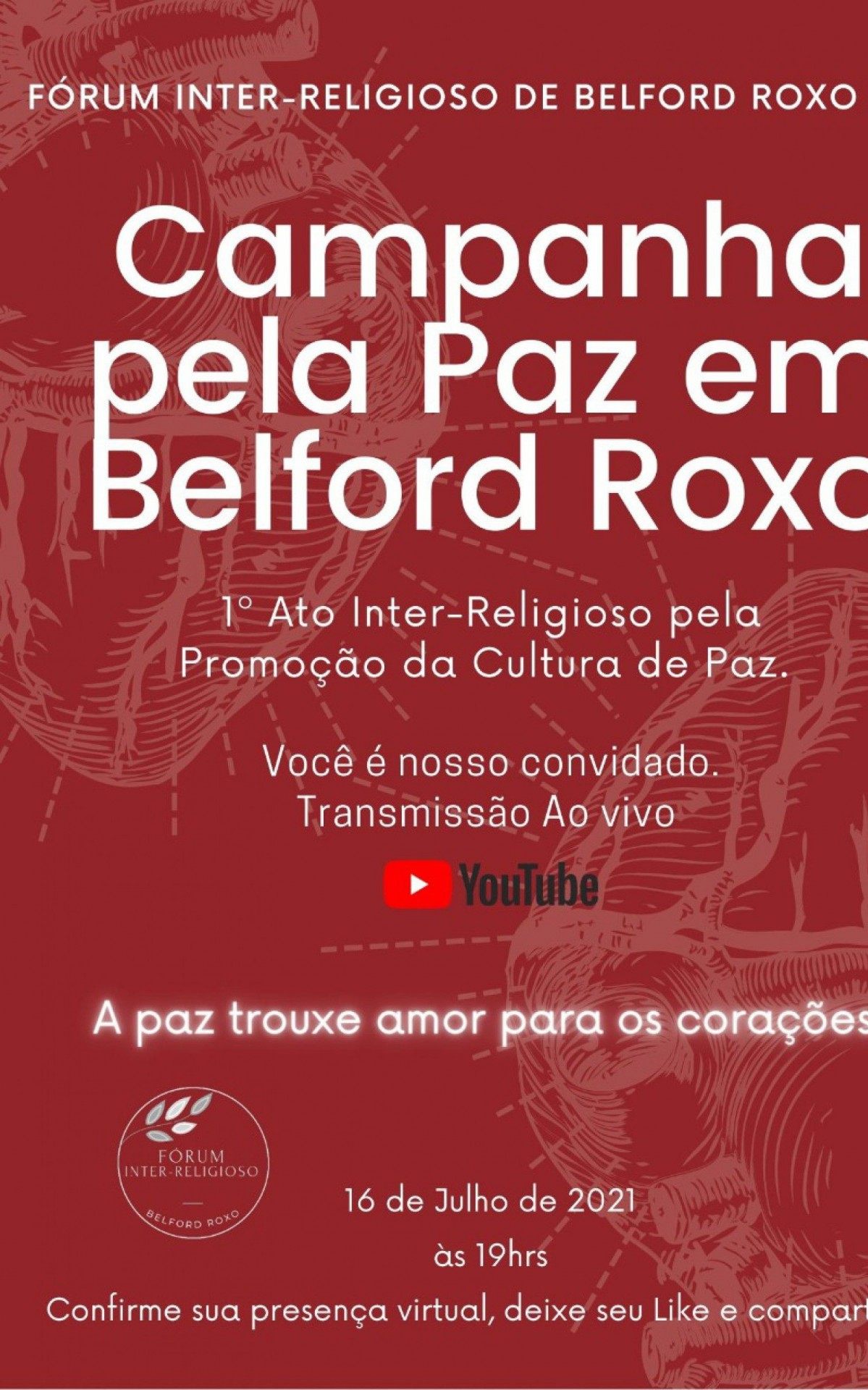 O evento acontecer&aacute; de forma online pelo canal da Campanha no Youtube