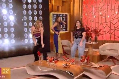 Vídeo! Patrícia Poeta abre 'Encontro' dançando 'É o Tchan' com Sheila Mello