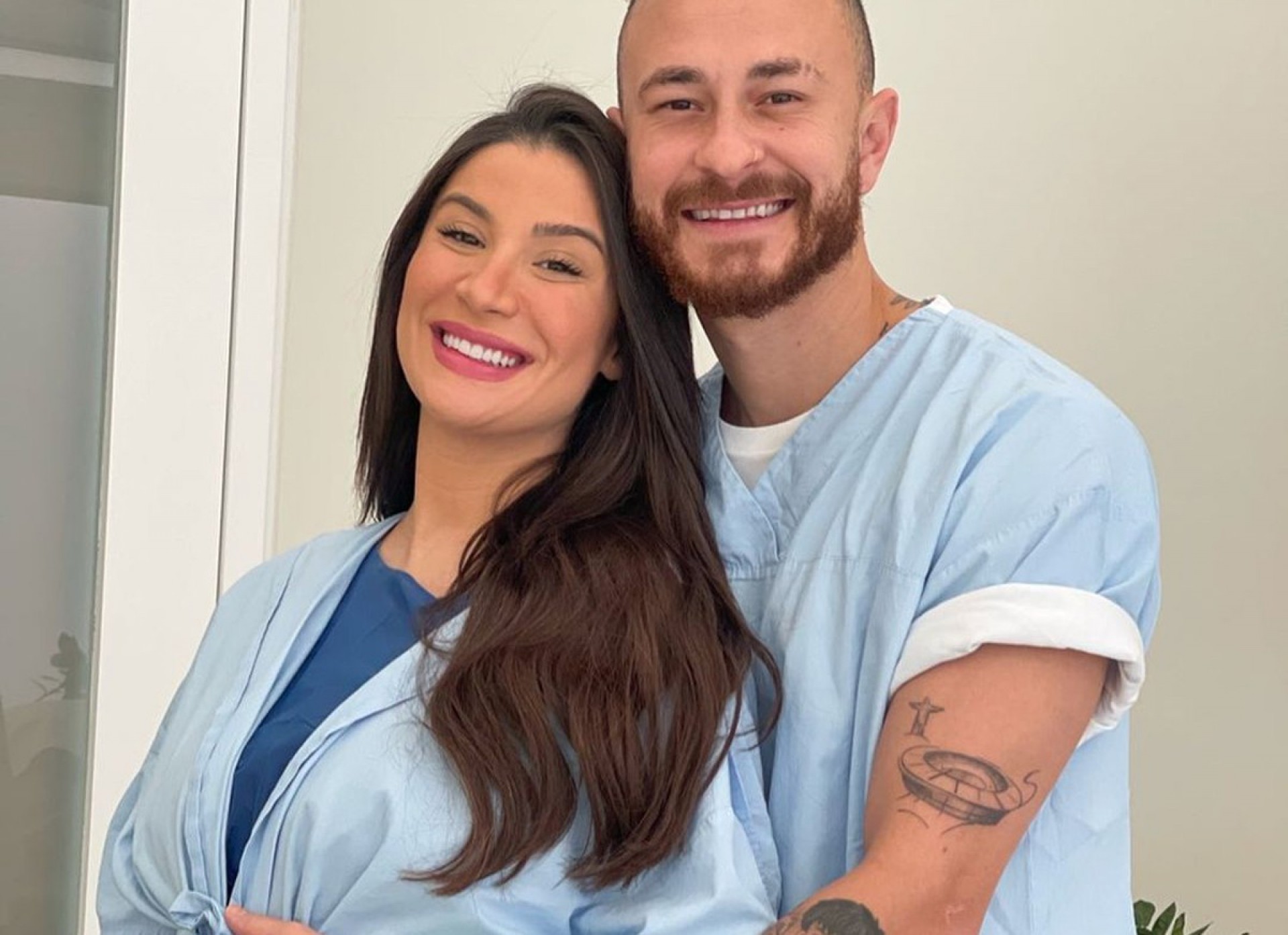 Bianca Andrade e Fred na maternidade - Reprodução Internet