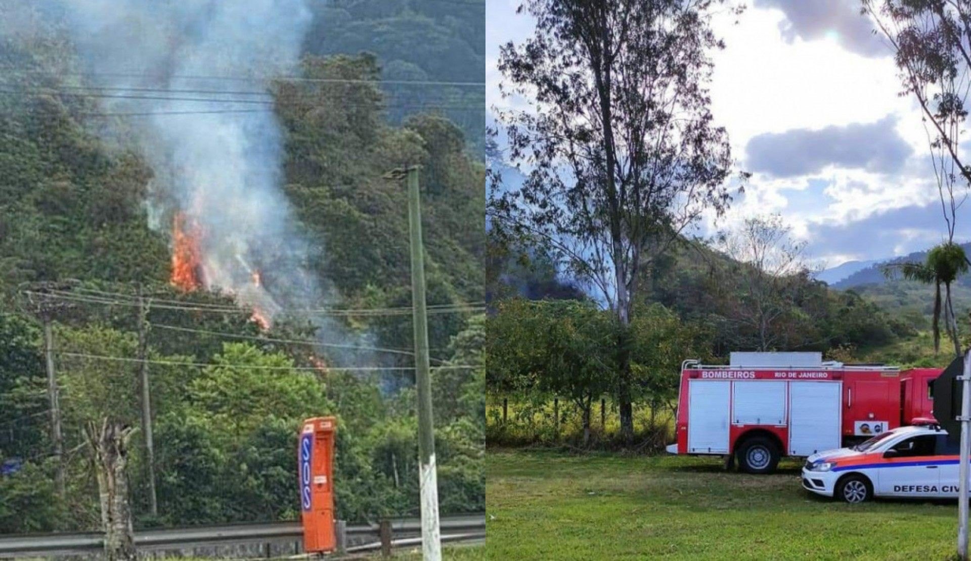 Incêndio florestal é controlado em Guapimirim