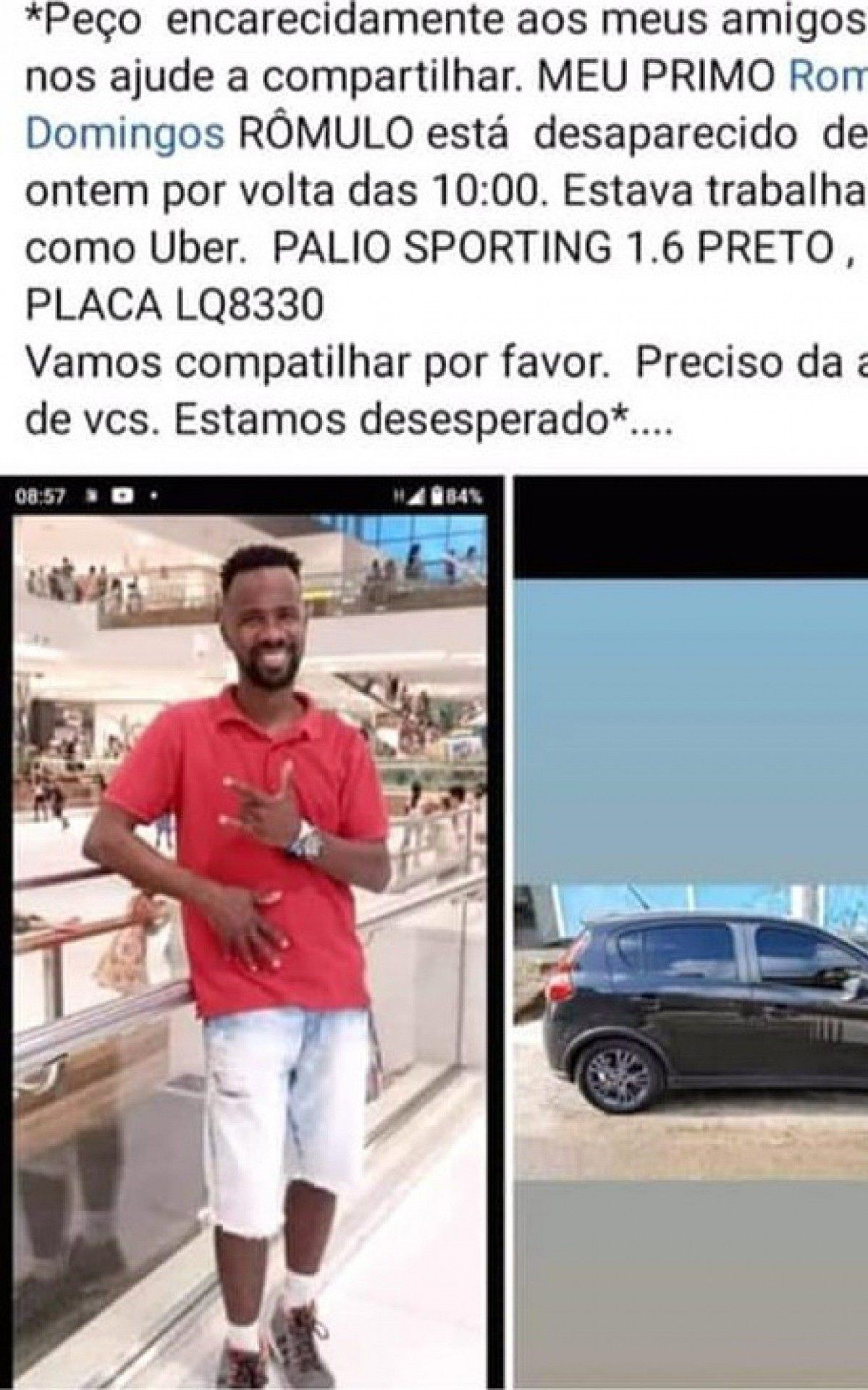 Familiares procuram por motorista de aplicativo desaparecido em S&atilde;o Gon&ccedil;alo