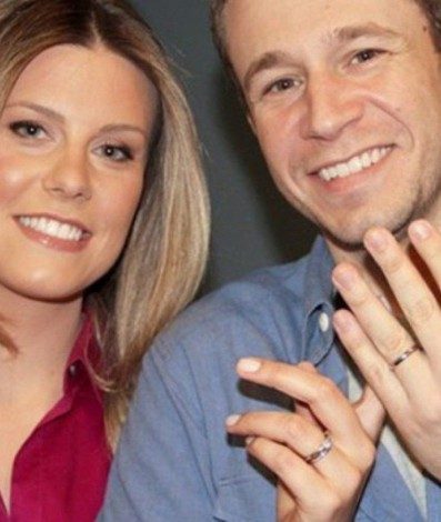 Daiana Gabin e Tiago Leifert
 - Reprodução Internet