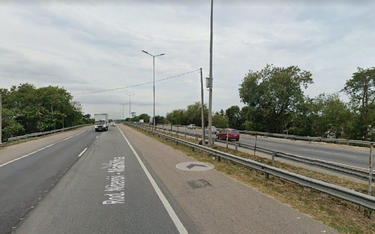 Tiroteio ocorreu na rodovia BR-101, na altura do KM 306 - Reprodução Google