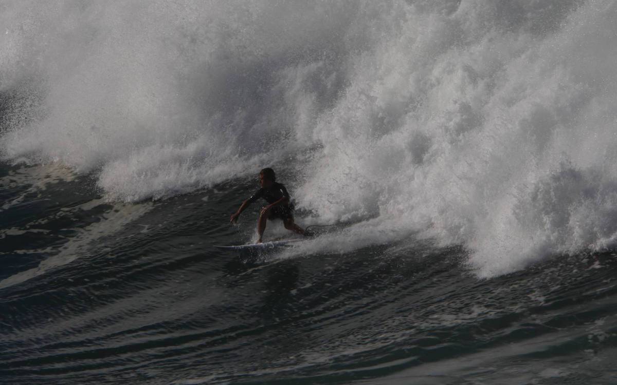 Geral - Ressaca no Leblon, na manha de hoje, zona sul do Rio.
