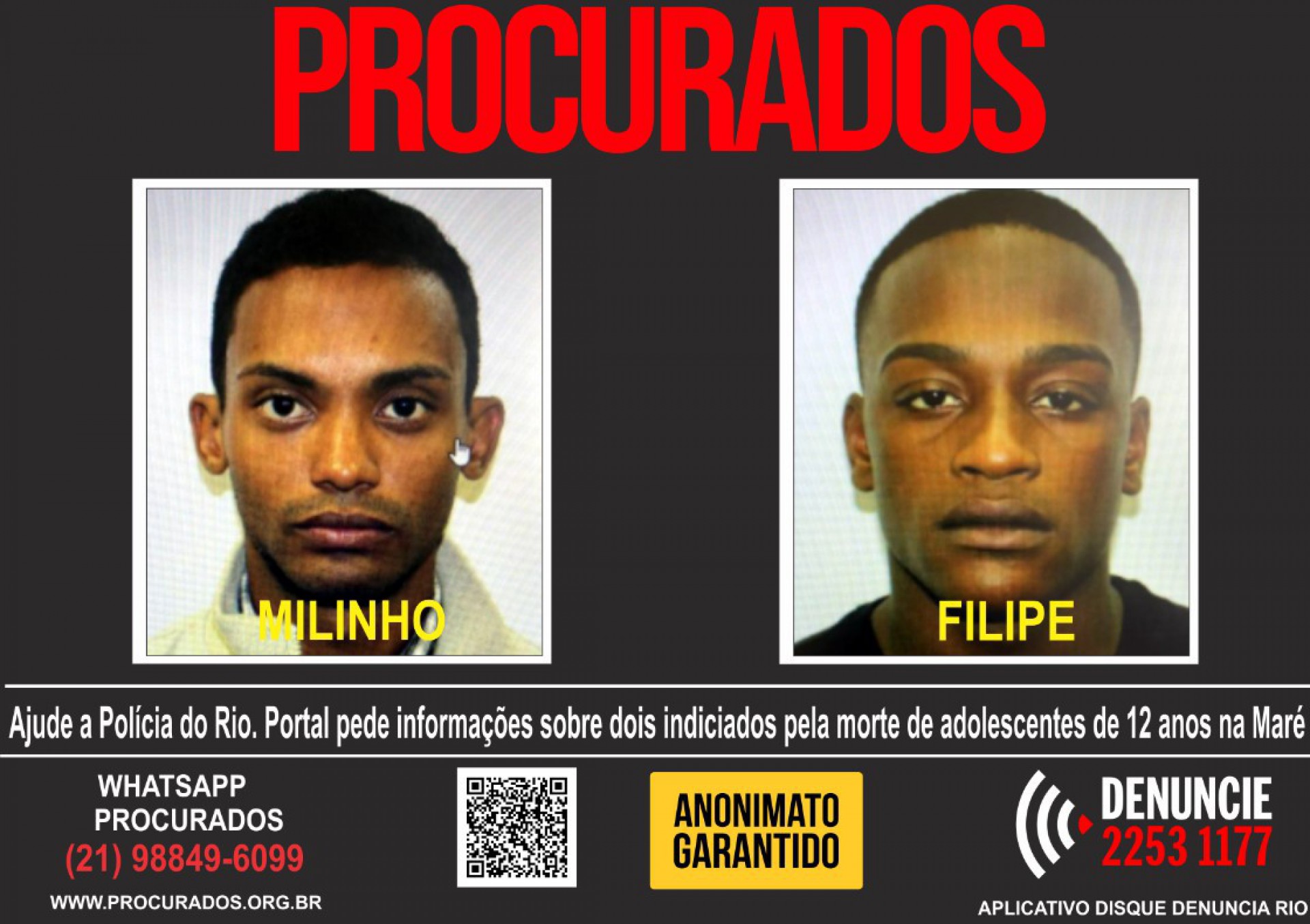 Polícia busca informações sobre dupla responsável por disparo que matou menino na Av. Brasil