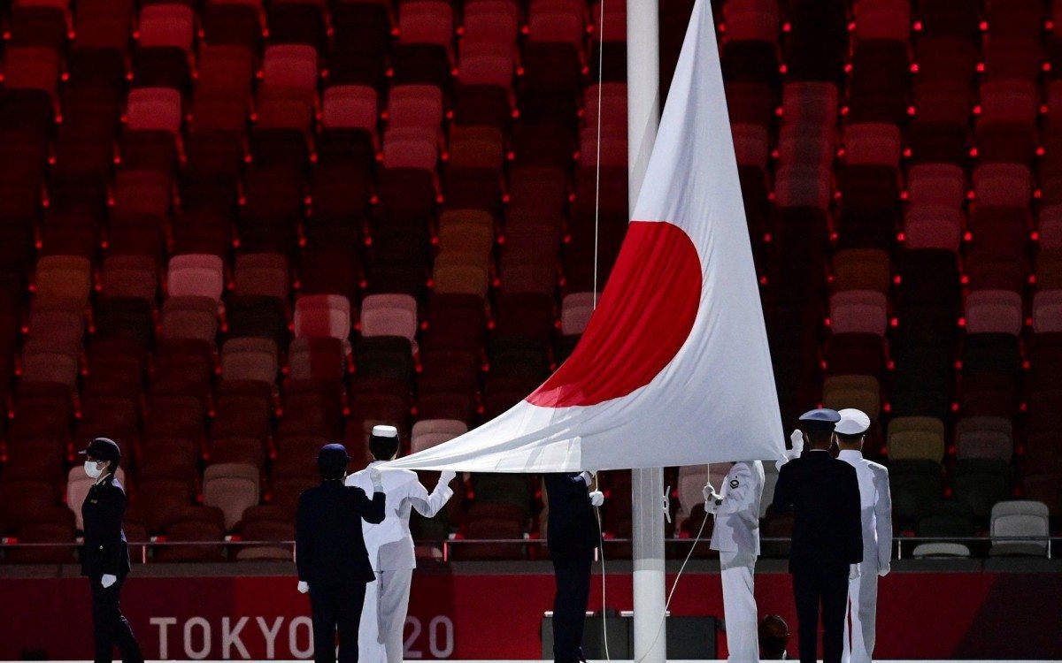 Bandeira do Jap&atilde;o se faz presente em cerim&ocirc;nia
