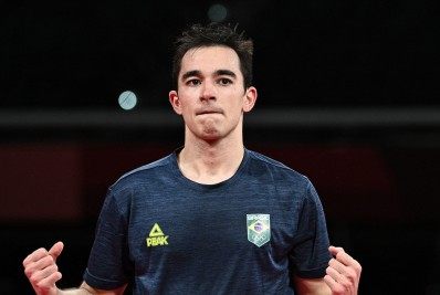 Hugo Calderano derrota coreano e se torna o primeiro brasileiro nas quartas de final dos Jogos Olímpicos