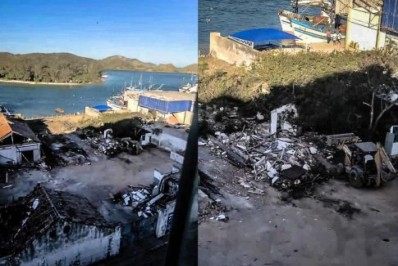 Retirada de escombros do Galpão do Sal gera polêmica em Cabo Frio