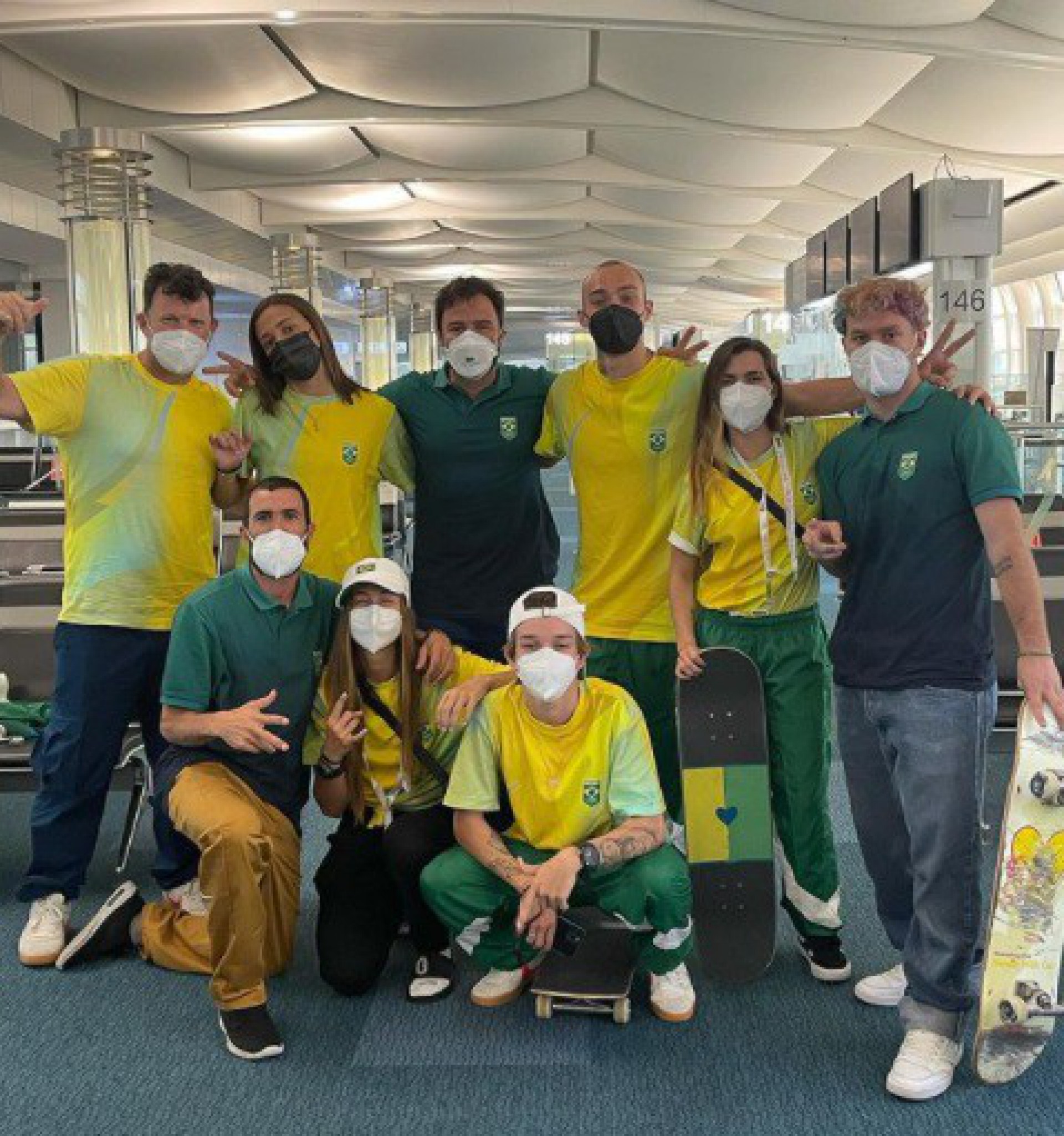 Atletas brasileiros chegam a Tóquio para o skate park - Instagram / Reprodução 