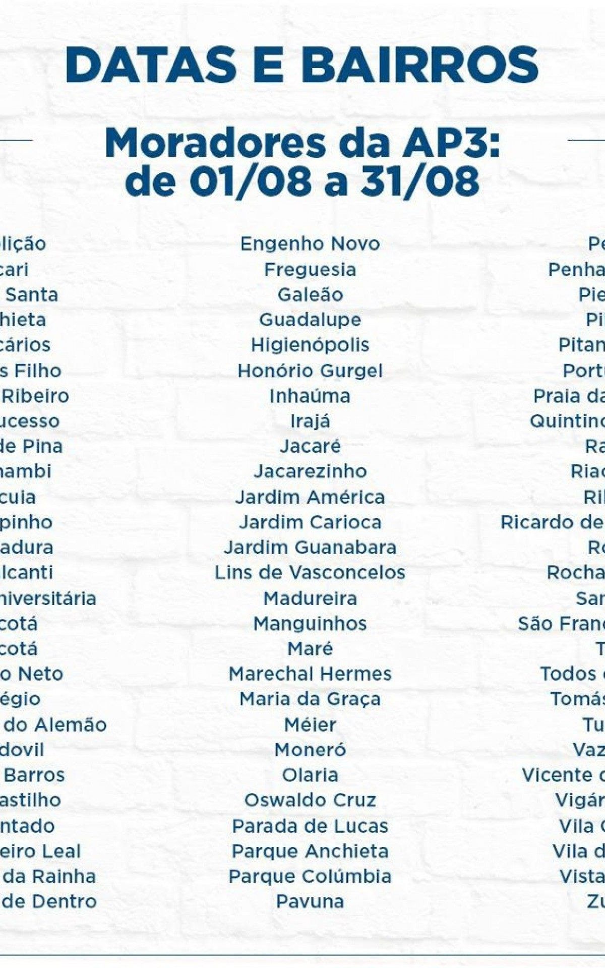 Calend&aacute;rio do IPTU