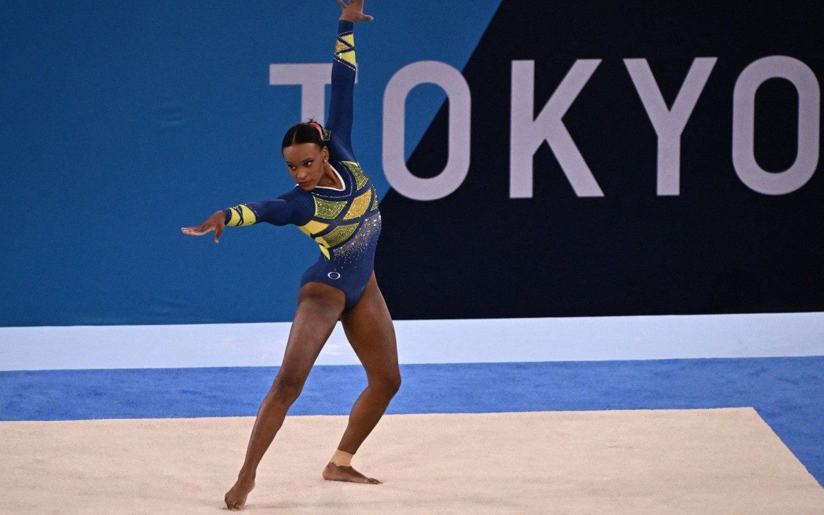 Rebeca Andrade promete uma surpresa na nova apresenta&ccedil;&atilde;o no solo na final de domingo