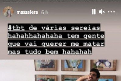 Grazi Massafera posta foto de Caio Castro fantasiado de sereia