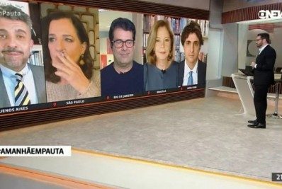 Jornalista é flagrada fumando durante o 'Globonews Em Pauta' ao vivo