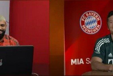 Fã de Lewandowski, Gabigol bate papo com centroavante e elogia: 'Melhor do mundo'