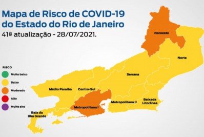 Mapa de Risco aponta que o Rio segue com bandeira amarela para a covid-19 