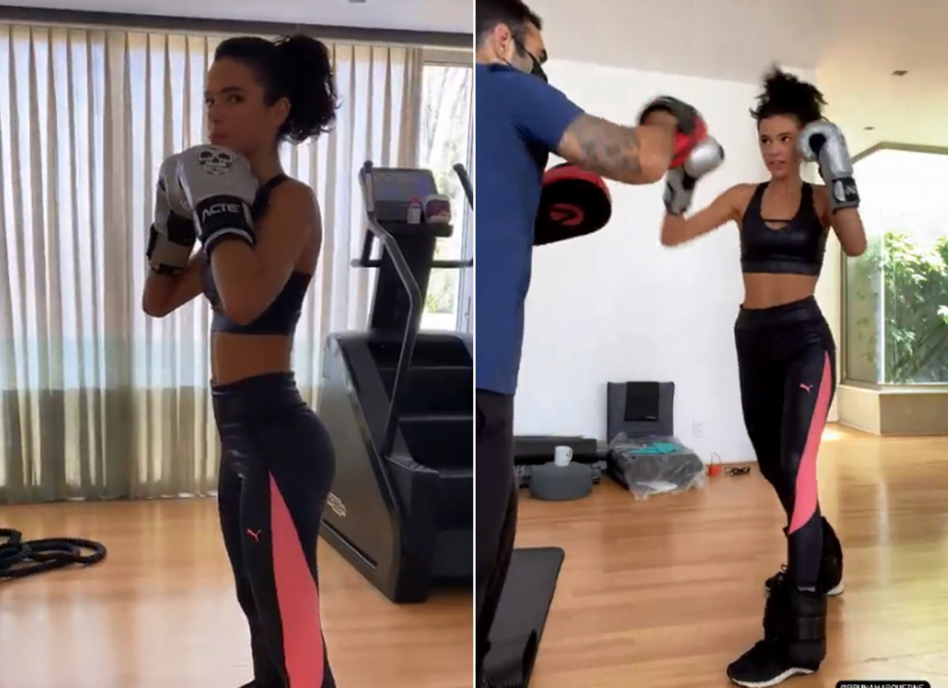 Bruna Marquezine treina no luta - Reprodução Internet