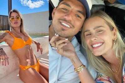 Gabriel Medina cobre suposta tatuagem para Letícia Bufoni