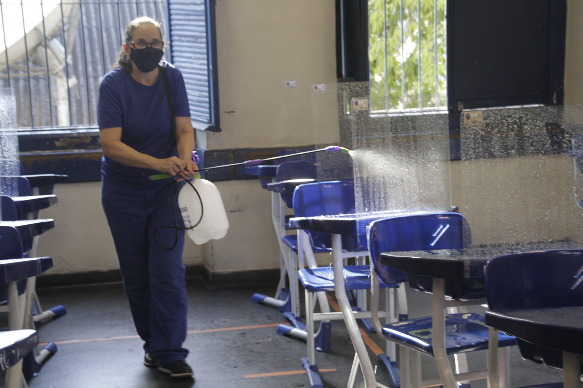 Volta &agrave;s aulas presencias na rede municipal segue protocolos sanit&aacute;rios, como a escola Gon&ccedil;alves Dias, em S&atilde;o Crist&oacute;v&atilde;o - Marcos Porto/Ag&ecirc;ncia O Dia