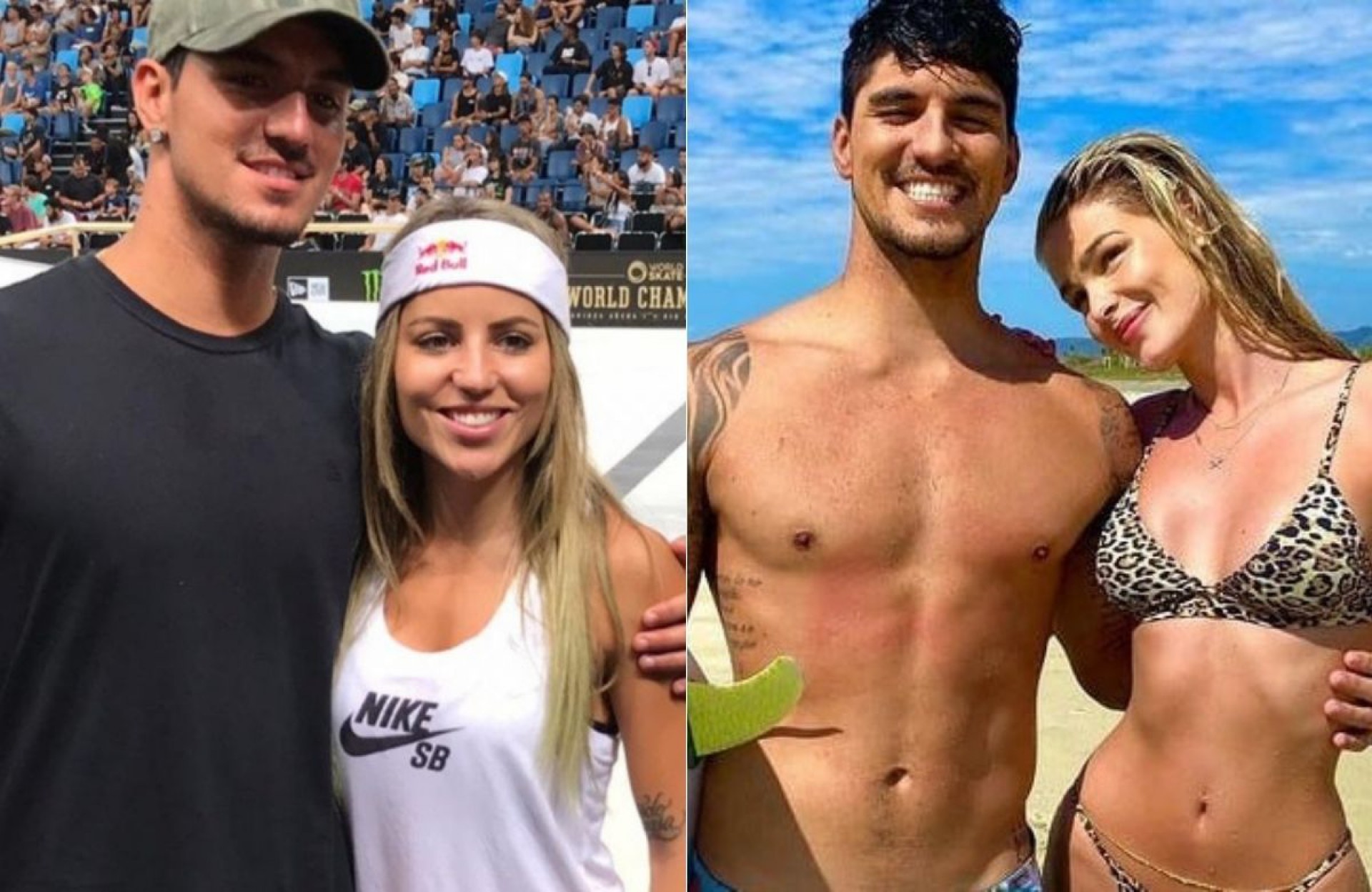 Gabriel Medina e Leticia Bufoni, Gabriel Medina e Yasmin Brunet - Reprodução