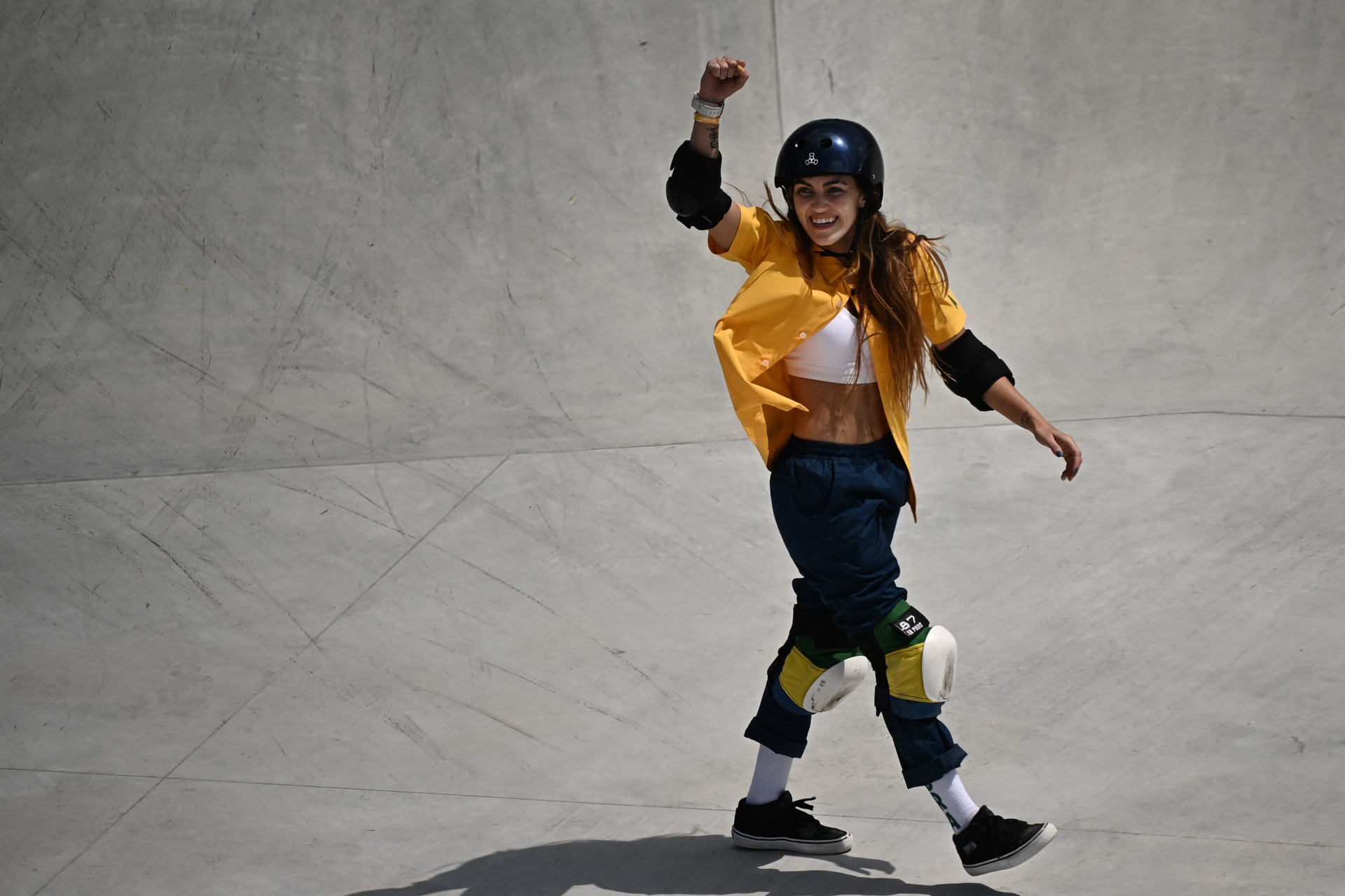 Jap&atilde;o faz dobradinha, e Brasil fica sem medalha no skate park feminino