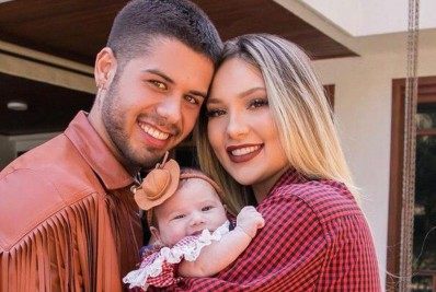 Zé Felipe se declara para Vírginia Fonseca e Maria Alice: 'Amo vocês demais'