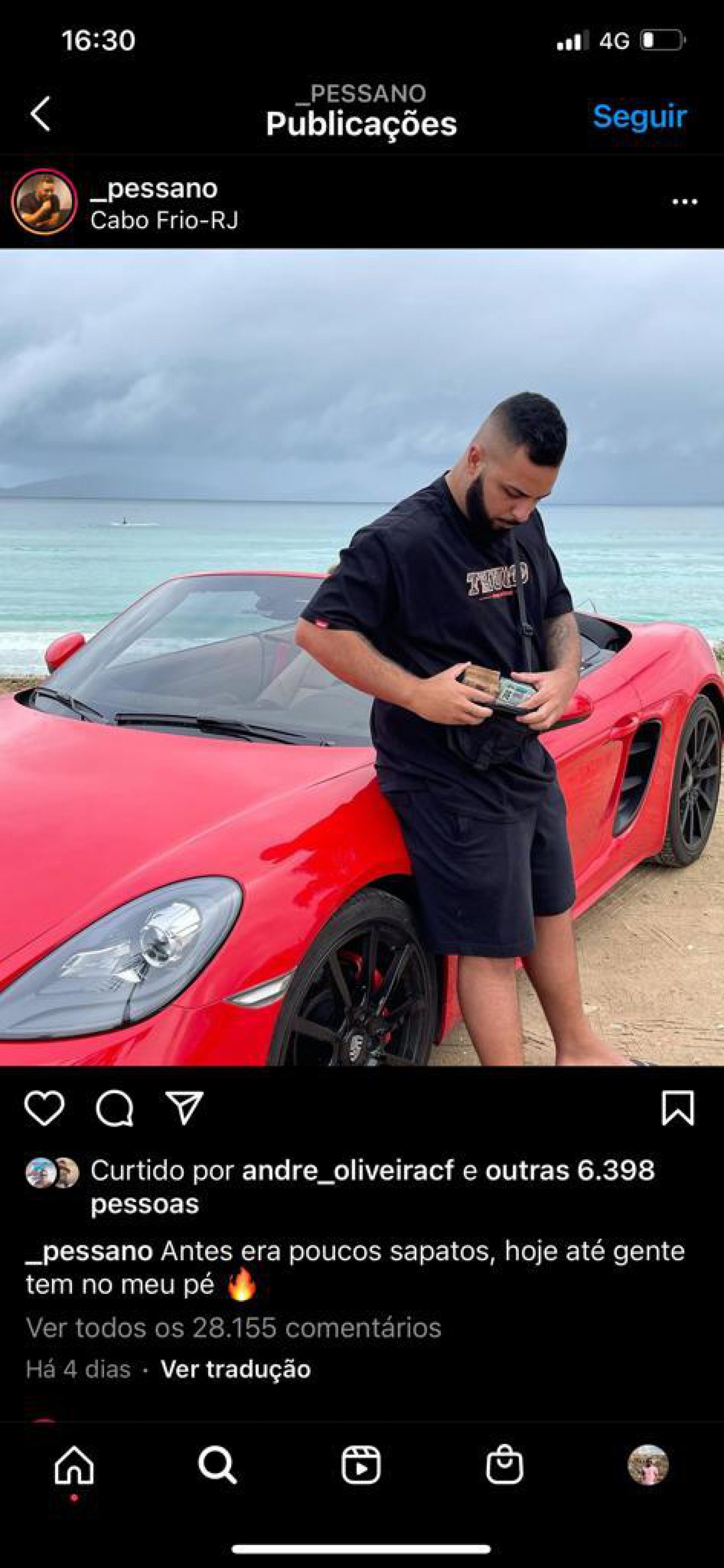 A polícia faz buscas para tentar localizar os suspeitos. A perícia esteve no local, o corpo foi levado para o IML de Cabo Frio - Sabrina Sá (RC24h)