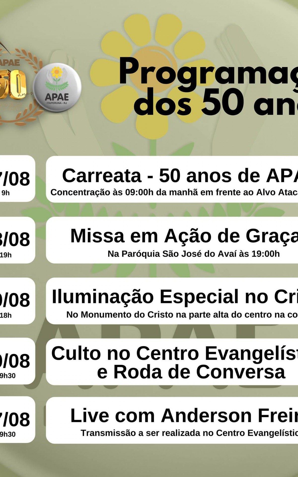 Programação APAE Itaperuna!