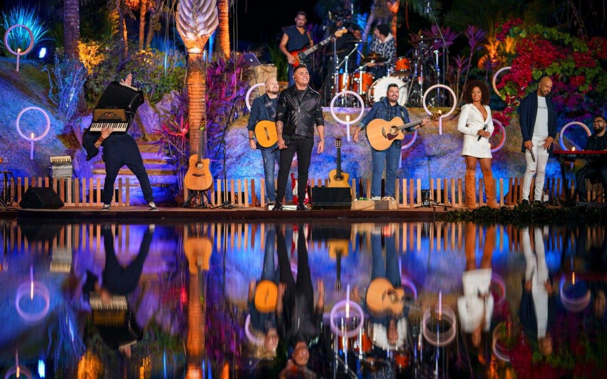 Felipe Araújo na gravação do DVD 'Check'