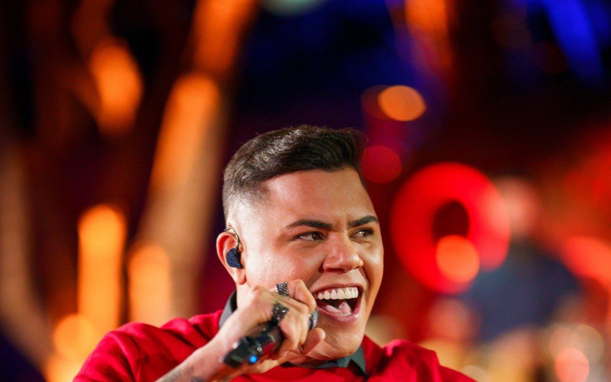 Felipe Araújo na gravação do DVD 'Check'