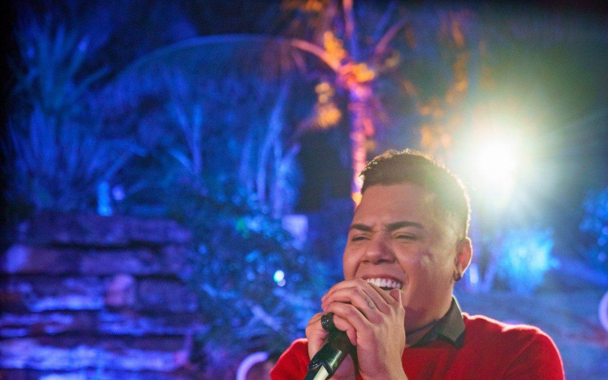 Felipe Araújo na gravação do DVD 'Check'