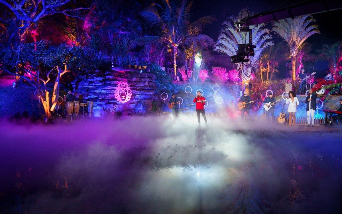 Felipe Araújo na gravação do DVD 'Check'