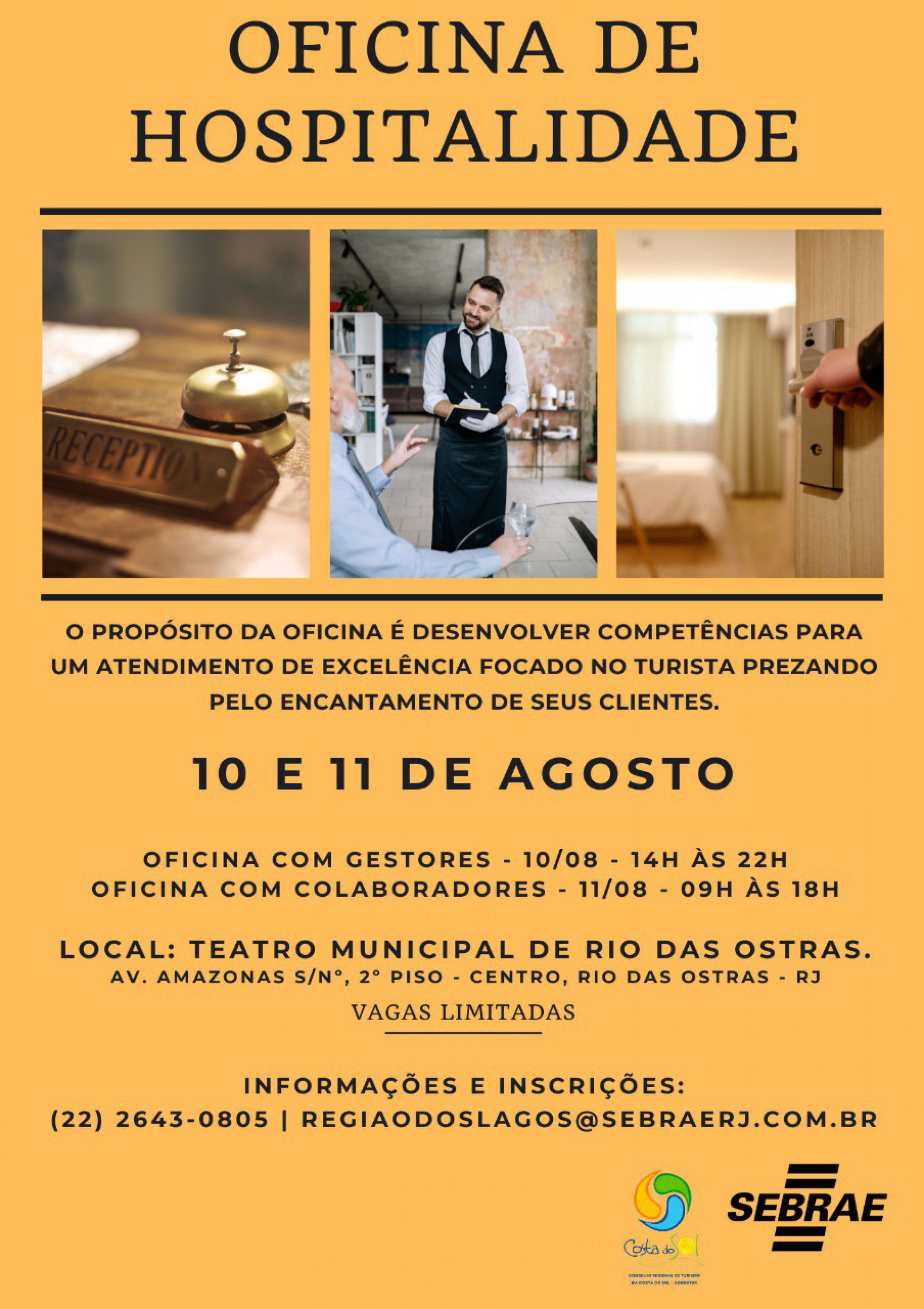 Rio das Ostras sedia Oficina de Hospitalidade do Sebrae