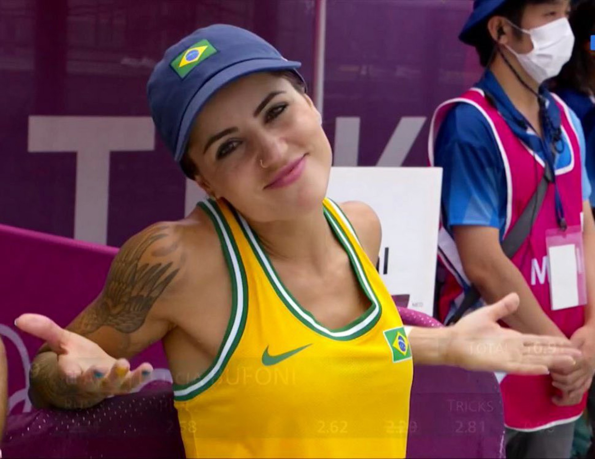 Letícia Bufoni representou o Brasil na estreia do skate nos Jogos Olímpicos - Reprodução/SporTV