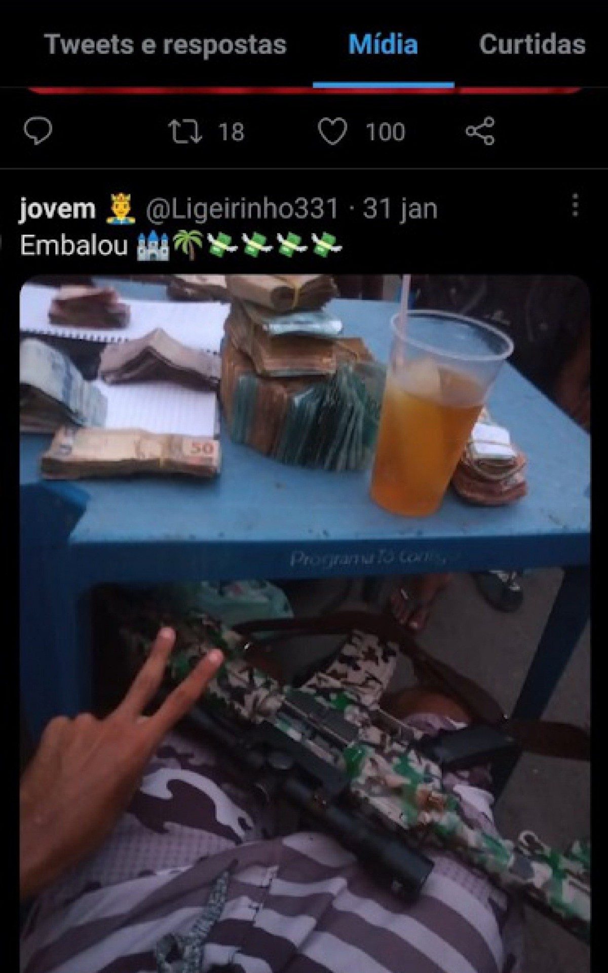 Ligeirinho ostentava armas e dinheiro nas redes sociais