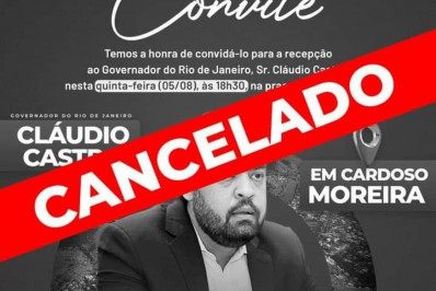 Em Cardoso Moreira, visita do governador Cláudio Castro é adiada para sábado (07) por conta do mau tempo